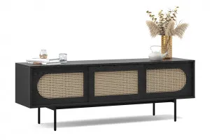 Fenton Woven Rattan TV Entertainment Unit, Black Oak by L3 Home, a Entertainment Units & TV Stands for sale on Style Sourcebook
