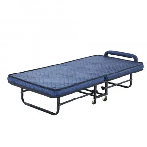 Fold Up Bed - Black Convex Edge Single by null, a Beds & Bed Frames for sale on Style Sourcebook