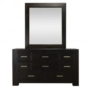 Bargara Dresser With Mirror Midnight Oak by null, a Dressers & Chests of Drawers for sale on Style Sourcebook