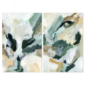 Green And Mustard Abstract, Set Of 2 by Gioia Wall Art, a Prints for sale on Style Sourcebook