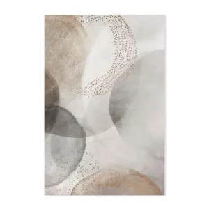Abstract Circles Grey Gold by Gioia Wall Art, a Prints for sale on Style Sourcebook