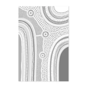 My 3 Pathways, Monotone by Gioia Wall Art, a Aboriginal Art for sale on Style Sourcebook