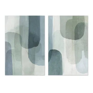 Painted Curves Green, Style A & Style B, Set Of 2 by Gioia Wall Art, a Prints for sale on Style Sourcebook