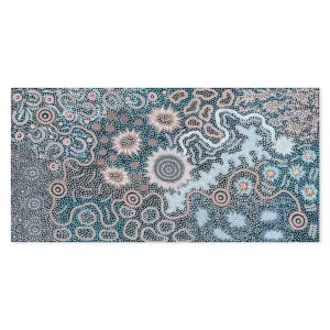 Women's Gathering Bushtucker, Blue tone by Gioia Wall Art, a Aboriginal Art for sale on Style Sourcebook