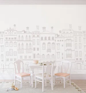 Parisian Street Wallpaper Mural by oliveetoriel.com, a Wallpaper for sale on Style Sourcebook