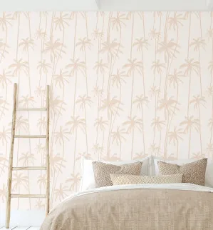 Good Palms Soft Terracotta Wallpaper by oliveetoriel.com, a Wallpaper for sale on Style Sourcebook