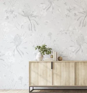 Grey Banksia Wallpaper Mural by oliveetoriel.com, a Wallpaper for sale on Style Sourcebook