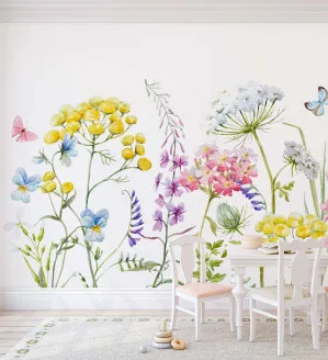 Josie's Magical Garden Wallpaper Mural by oliveetoriel.com, a Wallpaper for sale on Style Sourcebook