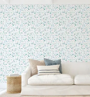 Sea Glass Terrazzo Wallpaper by oliveetoriel.com, a Wallpaper for sale on Style Sourcebook