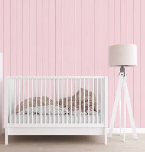 Tongue & Groove Wood Panel Wallpaper | Pretty Pink by oliveetoriel.com, a Wallpaper for sale on Style Sourcebook