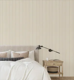 Tongue & Groove Wood Panel Wallpaper | Taupe by oliveetoriel.com, a Wallpaper for sale on Style Sourcebook
