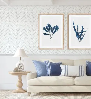 Herringbone in Stone Wallpaper by oliveetoriel.com, a Wallpaper for sale on Style Sourcebook