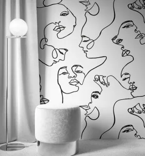 Faces Wallpaper by oliveetoriel.com, a Wallpaper for sale on Style Sourcebook