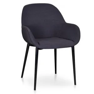 Set of 2 - Lynton Fabric Dining Chair - Black - Last Set by Interior Secrets - AfterPay Available by Interior Secrets, a Dining Chairs for sale on Style Sourcebook