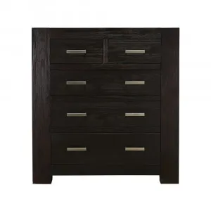 Bargara Tallboy Midnight Oak - 5 Drawer by null, a Dressers & Chests of Drawers for sale on Style Sourcebook