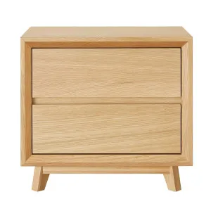 Morgan Oak Bedside Table - 2 Drawer by null, a Bedside Tables for sale on Style Sourcebook