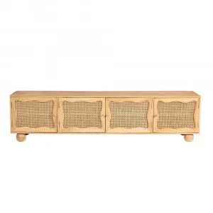 Baxter Mango Wood and Rattan TV Unit - 200cm by null, a Entertainment Units & TV Stands for sale on Style Sourcebook