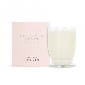 Peppermint Grove Austin & Oud Large Soy Candles 370g by null, a Candles for sale on Style Sourcebook