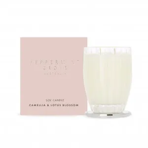 Peppermint Grove Camellia & Lotus Blossom Large Soy Candles 370g by null, a Candles for sale on Style Sourcebook