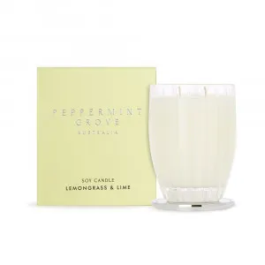 Peppermint Grove Lemongrass & Lime Large Soy Candles 370g by null, a Candles for sale on Style Sourcebook