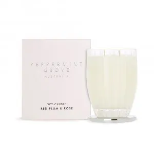 Peppermint Grove Red Plum & Rose Large Soy Candles 370g by null, a Candles for sale on Style Sourcebook