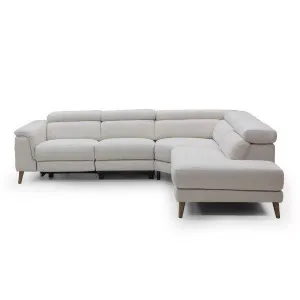 Dylan Orson Almond 5 Seater Corner Sofa with Electric Recliner - Right Facing by null, a Sofas for sale on Style Sourcebook