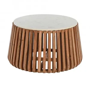 Linee Coffee Table - Acacia & Marble by null, a Coffee Table for sale on Style Sourcebook