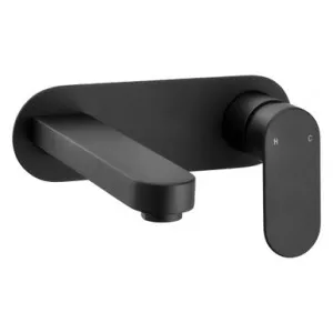 Raven Wall Basin/Bath Mixer Set 160mm Spout Matte 4Star | Made From Brass In Black By Raymor by Raymor, a Bathroom Taps & Mixers for sale on Style Sourcebook
