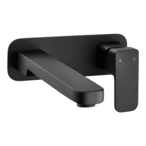 Sigma Wall Basin/Bath Mixer Set 220mm Spout Black 4Star | Made From Brass In Chrome Finish/Black By Raymor by Raymor, a Bathroom Taps & Mixers for sale on Style Sourcebook