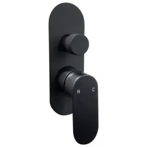 Raven Bath/Shower Mixer With Diverter | Made From Brass In Black By Raymor by Raymor, a Bathroom Taps & Mixers for sale on Style Sourcebook