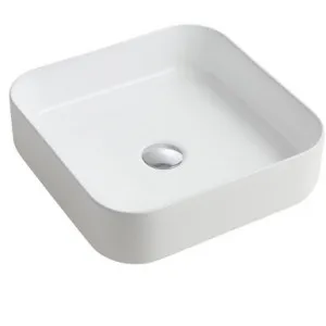 Ambition Counter Top Basin Square 400mm | Made From Vitreous China In White By Raymor by Raymor, a Basins for sale on Style Sourcebook