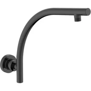 Shower Arm Wall Mount Curved Round Rail | Made From Brass In Black By Raymor by Raymor, a Showers for sale on Style Sourcebook