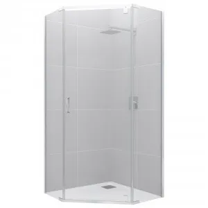 Trinidad Shower Screen (Only) Angled 957mm X 957mm Chrome | Made From Acrylic/Glass In Chrome Finish By Raymor by Raymor, a Shower Screens & Enclosures for sale on Style Sourcebook