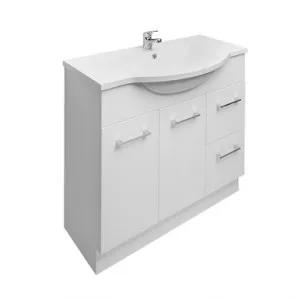 Tannah Vanity 2 Door 2 Drawer 900mm Right Hand Semi Reccessed Top With Kick 1 Tap Hole | Made From Marble By Raymor by Raymor, a Vanities for sale on Style Sourcebook