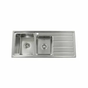 Projix 1 & 3/4 Left Hand Bowl Kitchen Sink 1 Tap Hole | Made From Stainless Steel By Raymor by Raymor, a Kitchen Sinks for sale on Style Sourcebook