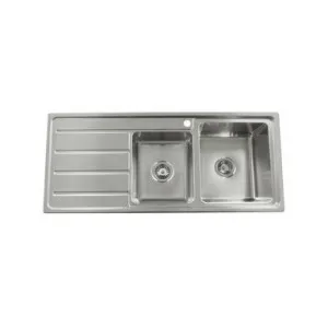 Projix 1 & 3/4 Right Hand Bowl Kitchen Sink 1 Tap Hole | Made From Stainless Steel By Raymor by Raymor, a Kitchen Sinks for sale on Style Sourcebook