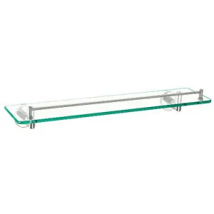 Boston II Glass Shelf 530mm | Made From Glass/Brass In Brushed Nickel By Raymor by Raymor, a Shelves & Soap Baskets for sale on Style Sourcebook