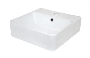 Edge II Counter Top Basin With Overflow 400mm X 400mm 1 Tap Hole | Made From Vitreous China In White By Raymor by Raymor, a Basins for sale on Style Sourcebook