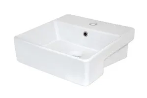 Edge II Semi Recessed Basin With Overflow 400mm X 400mm 1 Tap Hole | Made From Vitreous China In White By Raymor by Raymor, a Basins for sale on Style Sourcebook