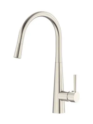 Madison Sink Mixer With Pullout | Made From Brass In Brushed Nickel By Raymor by Raymor, a Kitchen Taps & Mixers for sale on Style Sourcebook