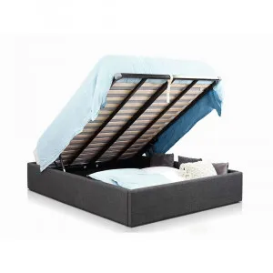Milton Lift Storage Bed Flush Charcoal by null, a Beds & Bed Frames for sale on Style Sourcebook