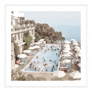 Spanish Poolside Framed Print in 95x95cm by OZ Design, a Prints for sale on Style Sourcebook