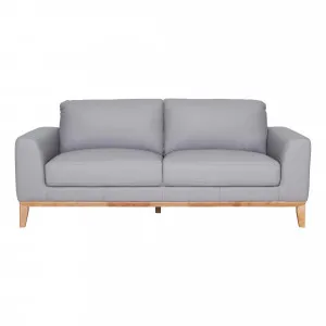 Dante 3 Seater Sofa in Leather Pewter by OZ Design, a Sofas for sale on Style Sourcebook