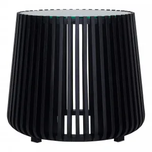 Pila Round Side Table 60cm in Black / Glass by OzDesignFurniture, a Side Table for sale on Style Sourcebook