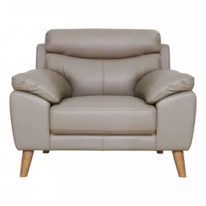 Bronco Armchair in Leather Light Mocha by OzDesignFurniture, a Sofas for sale on Style Sourcebook