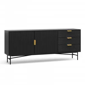Kina Ripple Sideboard Buffet, Black Oak by L3 Home, a Sideboards, Buffets & Trolleys for sale on Style Sourcebook