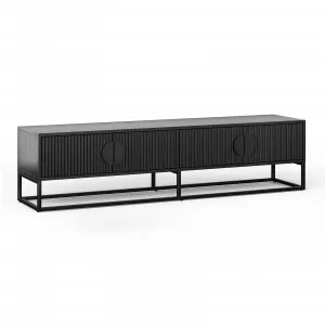 Braxton 180cm Ripple TV Entertainment Unit, Black Oak by L3 Home, a Entertainment Units & TV Stands for sale on Style Sourcebook