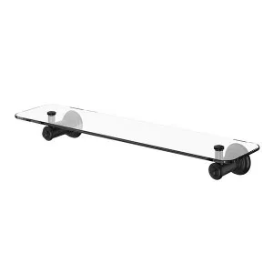 Phoenix Cromford Glass Shelf 450mm Matte Black by PHOENIX, a Shelves & Hooks for sale on Style Sourcebook