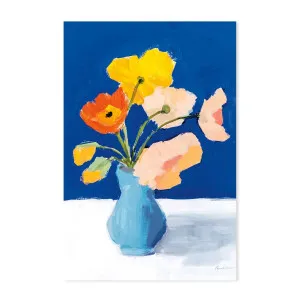 Poppies on Blue by Gioia Wall Art, a Prints for sale on Style Sourcebook
