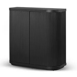 Elino 100cm Wooden Storage Cabinet - Black by Interior Secrets - AfterPay Available by Interior Secrets, a Cabinets, Chests for sale on Style Sourcebook